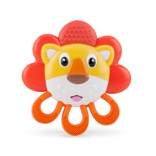 Nuby Vibe-EEZ Vibrating Teether - Battery Powered - Textured Surface and Easy to Grasp Toy for Baby Teething Relief - 3+ Months - Octopus