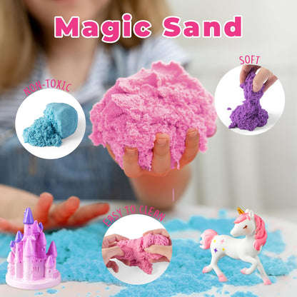 JOYEEMAX Unicorn Light-Up Terrarium Kit for Kids - LED Night Light - DIY Arts and Crafts Kit for Girls Ages 4-12
