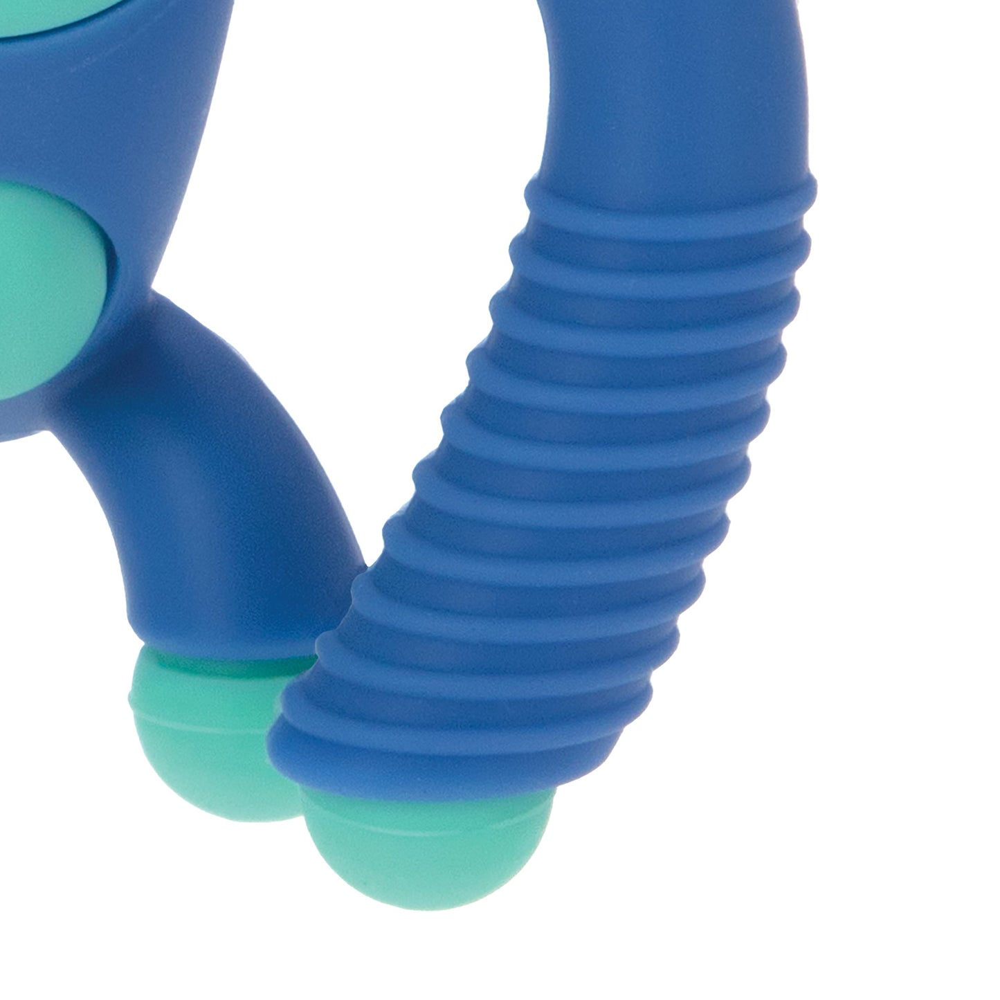 Nuby Geo Zoos Massaging Teether - Baby Teething Toy - Soft Easy Grip - 3+ Months - Elephant