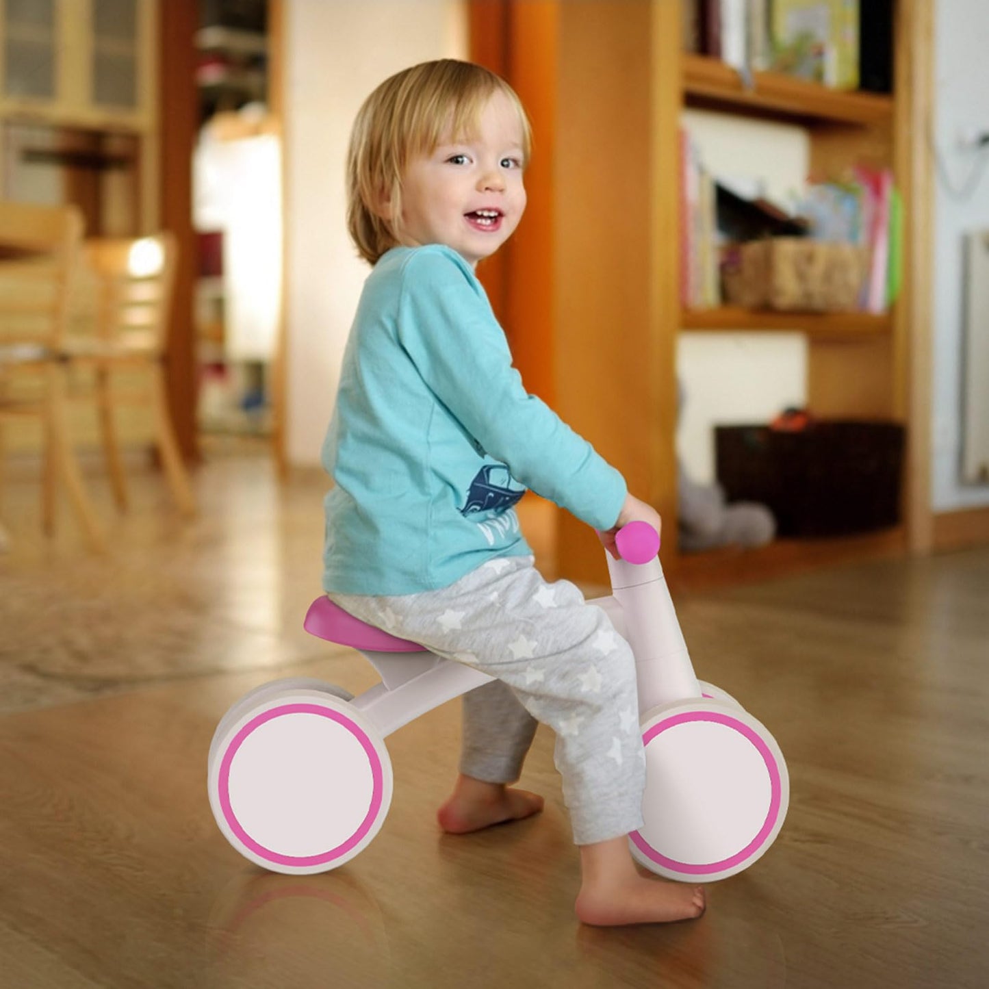 SEREED Baby Balance Bike for 1 Year Old Boys Girls 12-24 Month Toddler Balance Bike, 4 Wheels Toddler First Bike, First Birthday Gifts