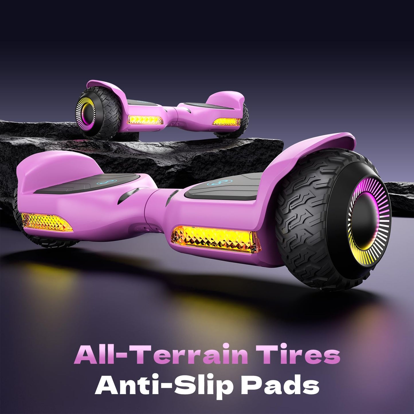 Gyroor Hoverboard New G13 All Terrain Hoverboard with LED Lights & 500W Motor, Self Balancing Off Road Hoverboards with Bluetooth for Kids ages 6-12 and Adults