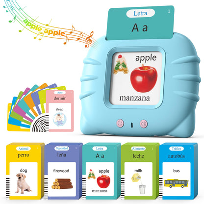 Talking Flash Cards for Toddlers 1 2 3 4 Year Olds, Montessori Language Learning with 224 Words, Pocket Speech Therapy and Autism Playthings, Children's Sensory Educational Device