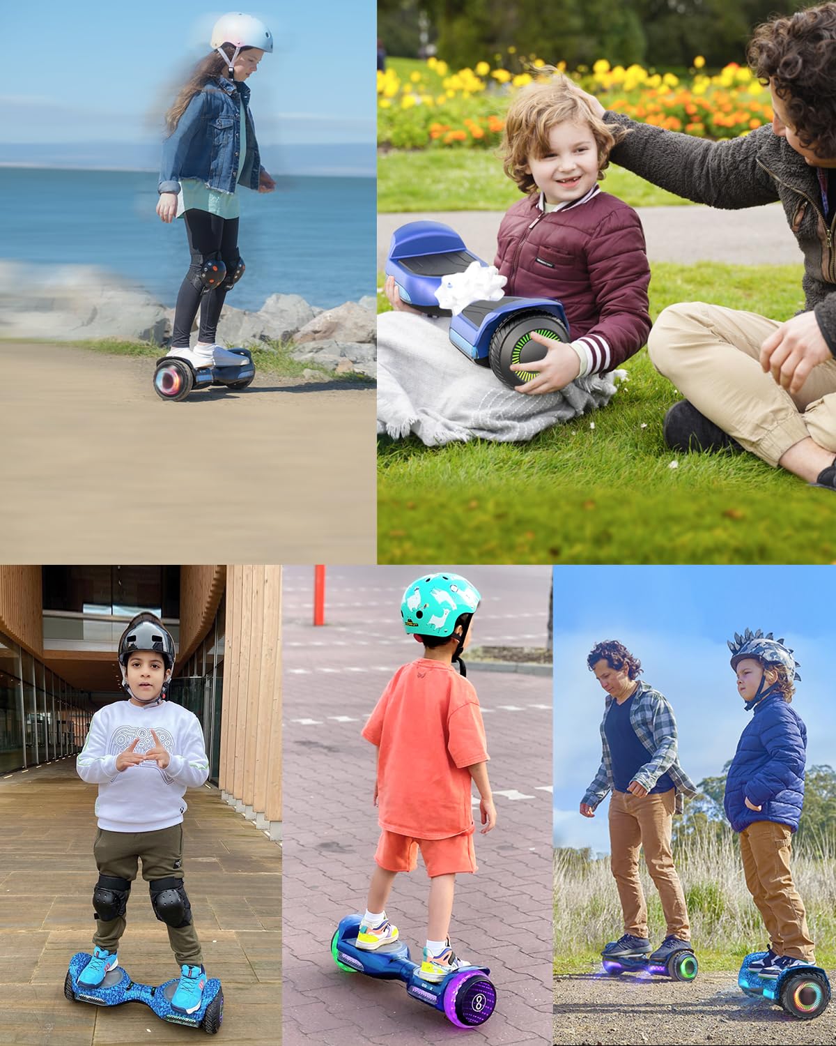 Gyroor Hoverboard New G13 All Terrain Hoverboard with LED Lights & 500W Motor, Self Balancing Off Road Hoverboards with Bluetooth for Kids ages 6-12 and Adults