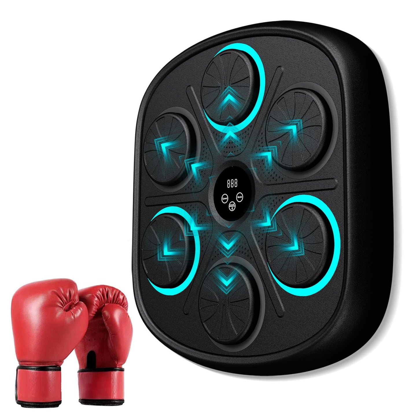 2025 New Model Smart Music Boxing Machine for Adults and Kids, Training Machine with LED Electronic Wall Mounted, Home Indoor Workout Equipment with Premium Boxing Gloves