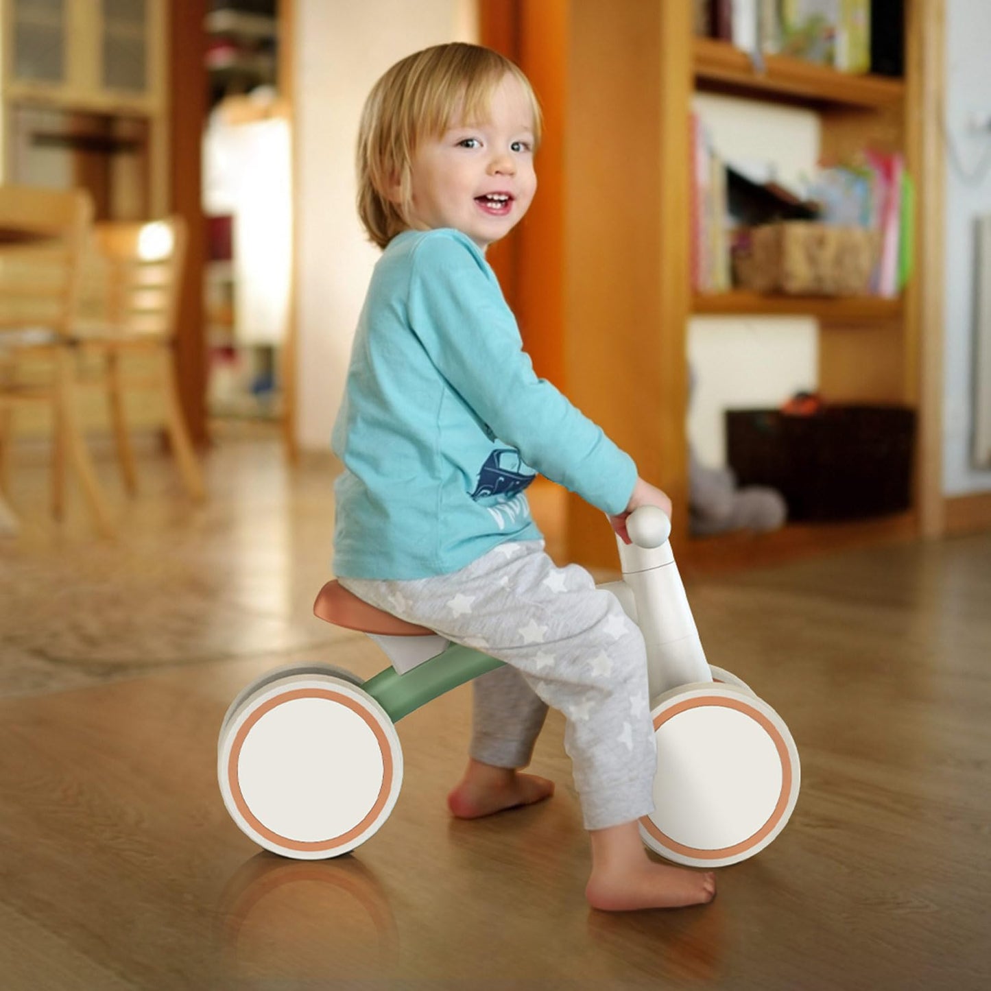SEREED Baby Balance Bike for 1 Year Old Boys Girls 12-24 Month Toddler Balance Bike, 4 Wheels Toddler First Bike, First Birthday Gifts
