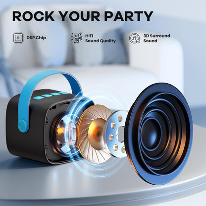 Karaoke Machine for Kids, Portable Mini Speaker with 2 Wireless Microphones, TOP Kids Gifts for Girls Ages 3, 4, 5, 6, 7, 8, 9, 10, 11, 12 +Years Old, 4-12th Christmas Birthday Toy Party (Purple)