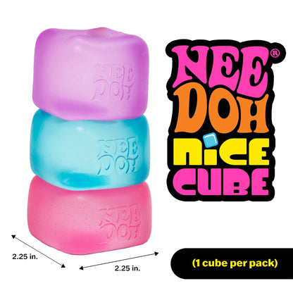 Schylling NeeDoh Nice Cube -Sensory Squeeze Toy with Super Solid Squish - 2.25" Cube