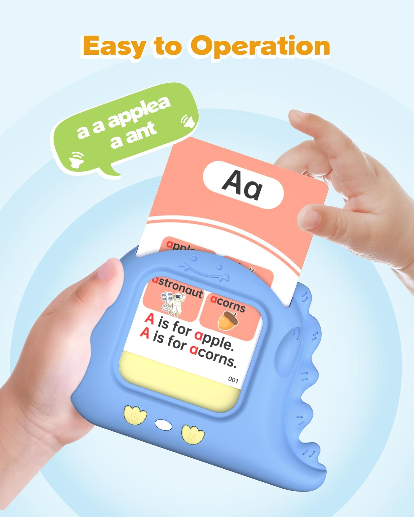 Talking Flash Cards for Toddlers 1 2 3 4 Year Olds, Montessori Language Learning with 224 Words, Pocket Speech Therapy and Autism Playthings, Children's Sensory Educational Device