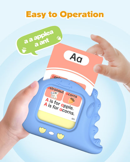 Talking Flash Cards for Toddlers 1 2 3 4 Year Olds, Montessori Language Learning with 224 Words, Pocket Speech Therapy and Autism Playthings, Children's Sensory Educational Device
