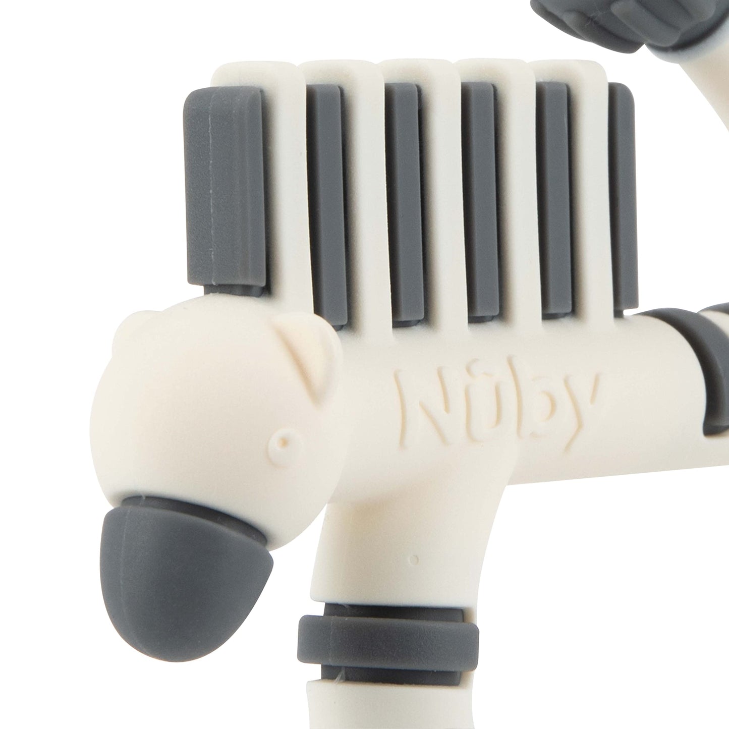 Nuby Geo Zoos Massaging Teether - Baby Teething Toy - Soft Easy Grip - 3+ Months - Elephant