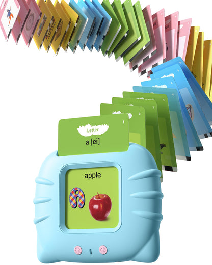 Talking Flash Cards for Toddlers 1 2 3 4 Year Olds, Montessori Language Learning with 224 Words, Pocket Speech Therapy and Autism Playthings, Children's Sensory Educational Device