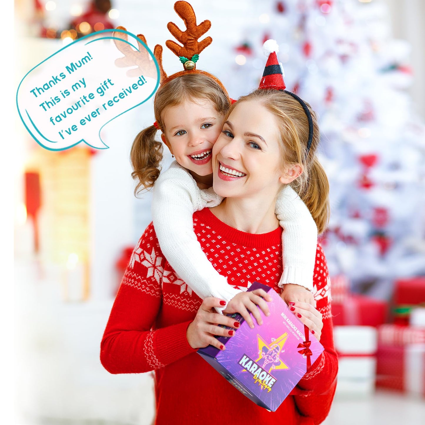 Karaoke Machine for Kids, Portable Mini Speaker with 2 Wireless Microphones, TOP Kids Gifts for Girls Ages 3, 4, 5, 6, 7, 8, 9, 10, 11, 12 +Years Old, 4-12th Christmas Birthday Toy Party (Purple)