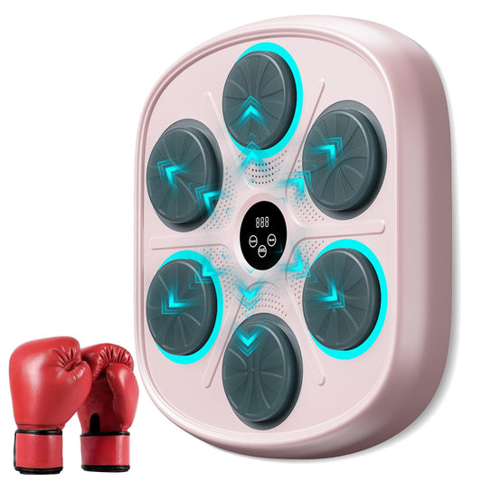 2025 New Model Smart Music Boxing Machine for Adults and Kids, Training Machine with LED Electronic Wall Mounted, Home Indoor Workout Equipment with Premium Boxing Gloves