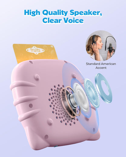 Talking Flash Cards for Toddlers 1 2 3 4 Year Olds, Montessori Language Learning with 224 Words, Pocket Speech Therapy and Autism Playthings, Children's Sensory Educational Device