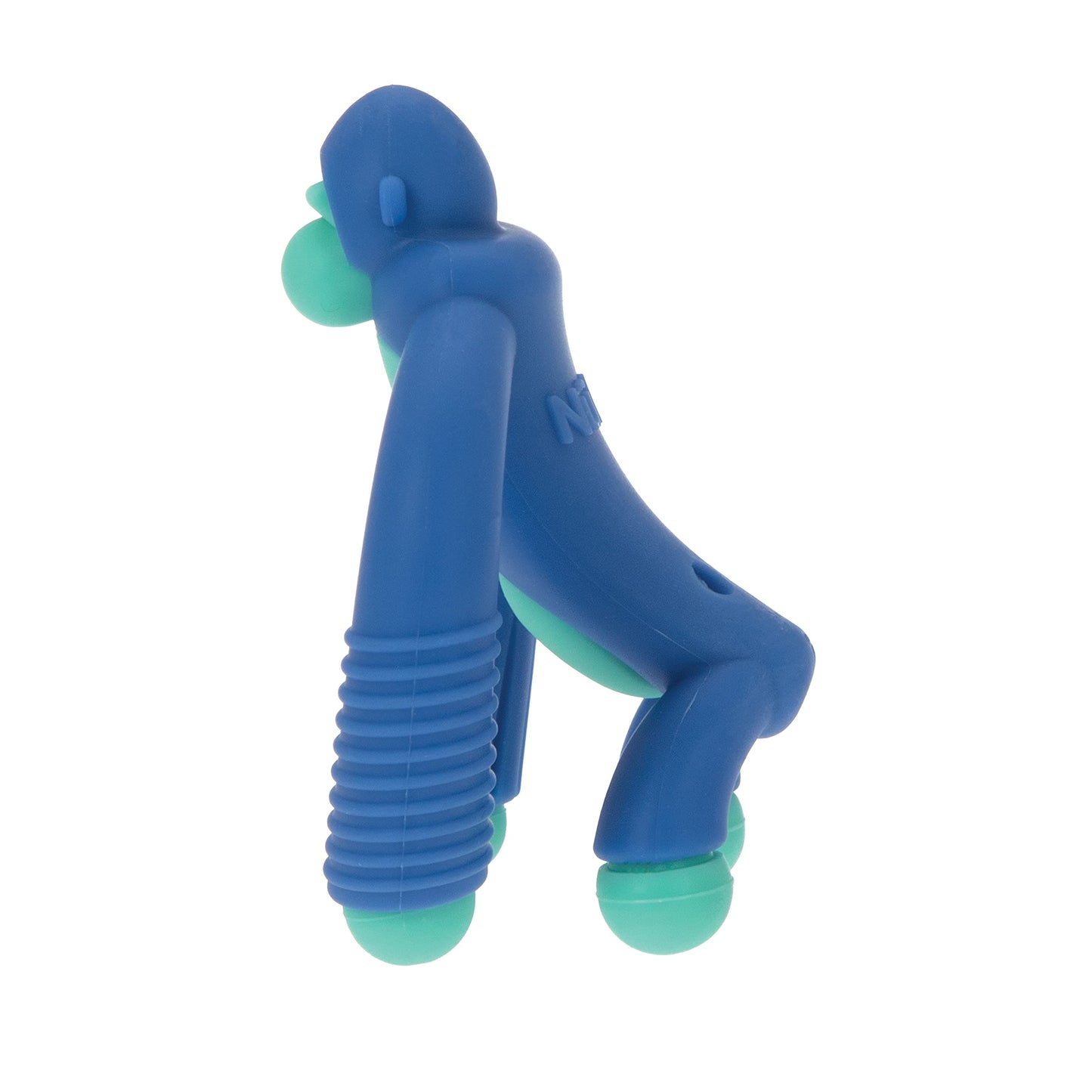 Nuby Geo Zoos Massaging Teether - Baby Teething Toy - Soft Easy Grip - 3+ Months - Elephant