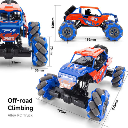 4WD Remote Control Gesture Sensor Car,Hand Controlled RC Stunt Car,Double-Sided Vehicle 360° Rotation with Light and Music Spray, Watch Toy Cars for Boys & Girls Birthday