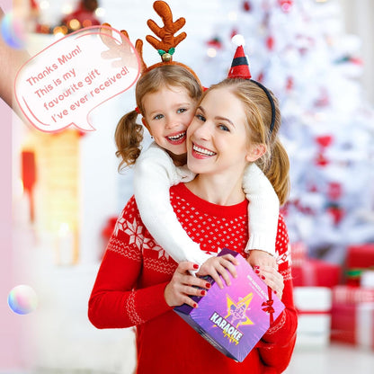 Karaoke Machine for Kids, Portable Mini Speaker with 2 Wireless Microphones, TOP Kids Gifts for Girls Ages 3, 4, 5, 6, 7, 8, 9, 10, 11, 12 +Years Old, 4-12th Christmas Birthday Toy Party (Purple)