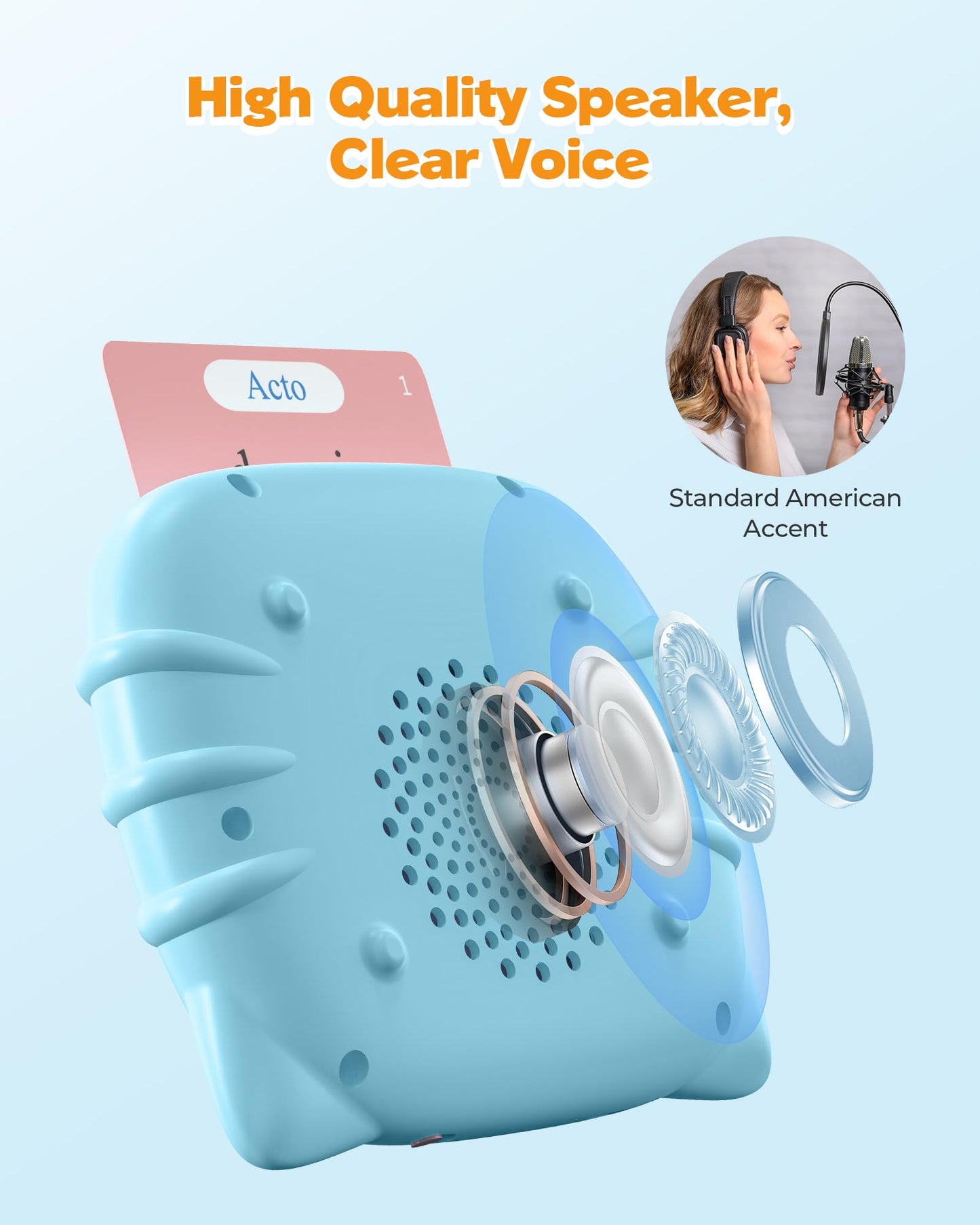 Talking Flash Cards for Toddlers 1 2 3 4 Year Olds, Montessori Language Learning with 224 Words, Pocket Speech Therapy and Autism Playthings, Children's Sensory Educational Device