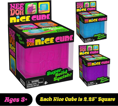 Schylling NeeDoh Nice Cube -Sensory Squeeze Toy with Super Solid Squish - 2.25" Cube