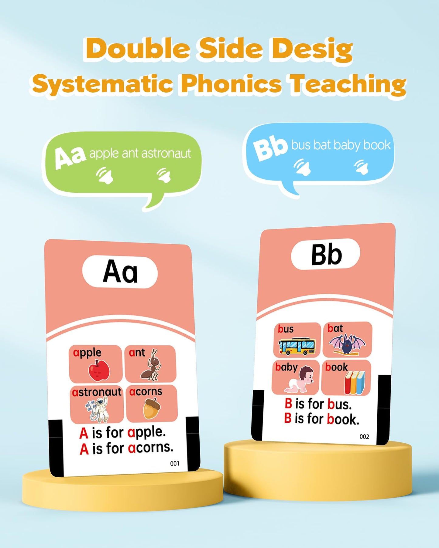 Talking Flash Cards for Toddlers 1 2 3 4 Year Olds, Montessori Language Learning with 224 Words, Pocket Speech Therapy and Autism Playthings, Children's Sensory Educational Device