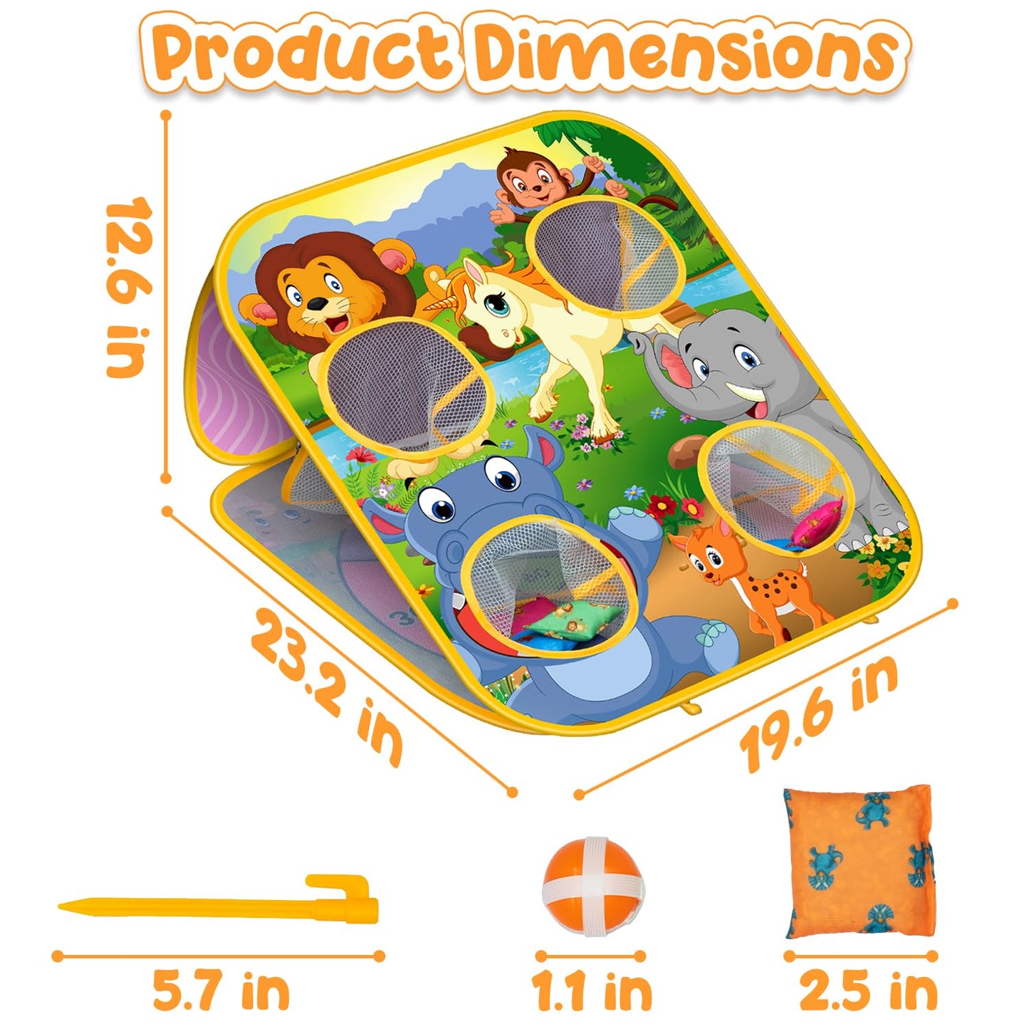 Bean Bag Toss Game for Kids - Cornhole Board Outdoor Toys for Toddlers -Party Activities Carnival Outside Yard Backyard Beach Lawn Games Toy for Kid Boys Girls Age 3 4 5 6 7 8 Year Old Birthday Gifts