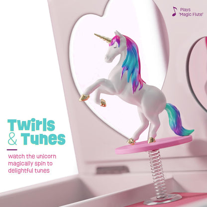 Unicorn Musical Jewelry Box for Kids - Gifts for Girls, Ages 3-8, Best Princess Room Toys Gift for Age 3, 4, 5, 6, 7, 8 Year Old Little Girl - Birthday Present Toy Ideas Music