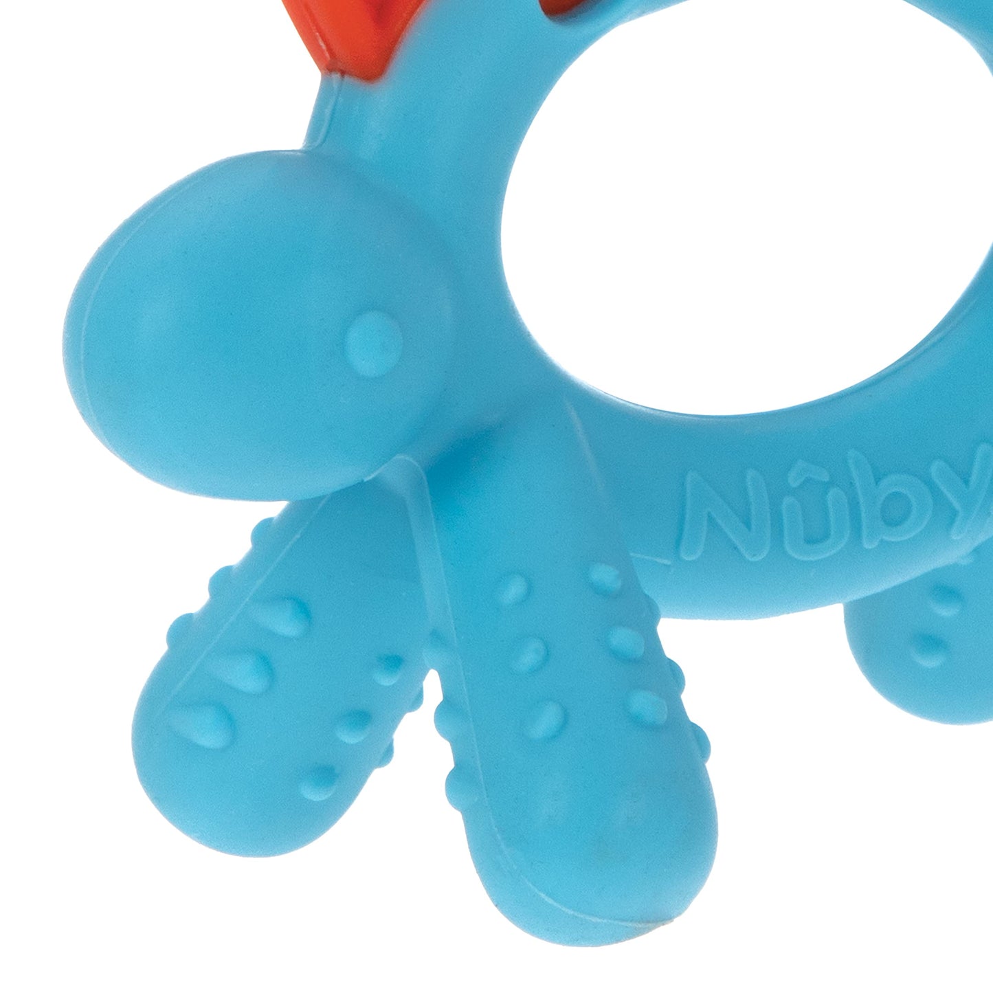 Nuby Geo Zoos Massaging Teether - Baby Teething Toy - Soft Easy Grip - 3+ Months - Elephant