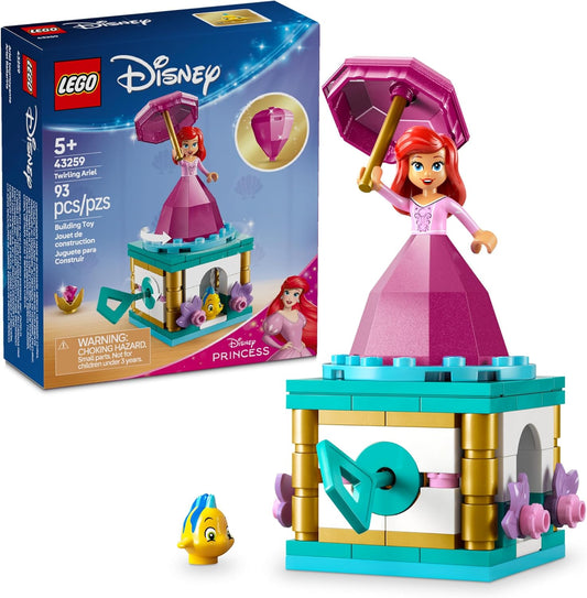 LEGO Disney Princess Twirling Ariel Toy - Building Toy for Kids, Girls and Boys, Ages 5+ - Little Mermaid Toy for Fans of Movie - Ariel Doll Gift Idea for Birthdays - 43259