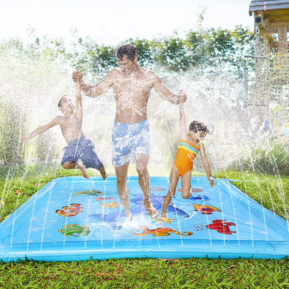 Growsland Splash Pad for Toddlers, Outdoor Sprinkler for Kids, 67" Summer Water Toys Inflatable Wading Baby Pool Fun Gifts for 3 4 5 6 7 8 9 Years Old Boy Girl Backyard Garden Lawn Outdoor Games