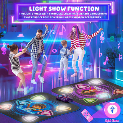 Dance Mat for 3-12 Year Old Girls, Electronic Dance Pad with 8 Button & Wireless Bluetooth, Music Dance Toy Birthday Xmas Gifts for Kids 3 4 5 6 7 8 9 10+ Year Old