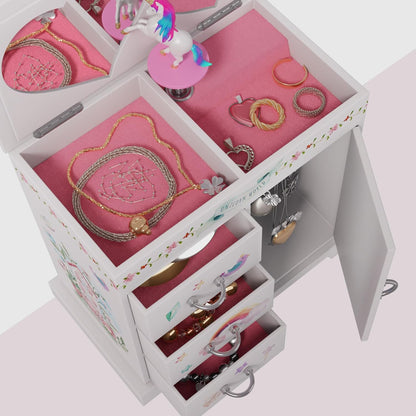 Unicorn Musical Jewelry Box for Kids - Gifts for Girls, Ages 3-8, Best Princess Room Toys Gift for Age 3, 4, 5, 6, 7, 8 Year Old Little Girl - Birthday Present Toy Ideas Music