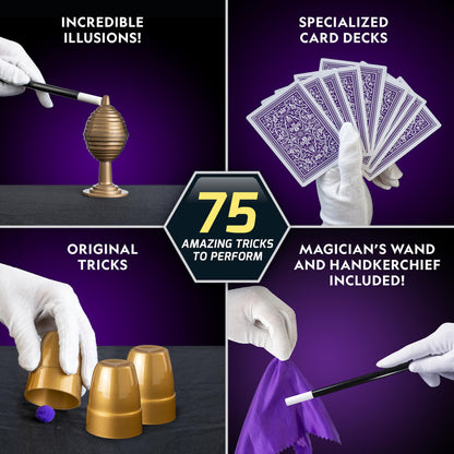 National Geographic Kids Magic Set - 45 Magic Tricks for Kids to Perform with Step-by-Step Video Instructions for Each Trick Provided by a Professional Magician, Toys for Boys and Girls