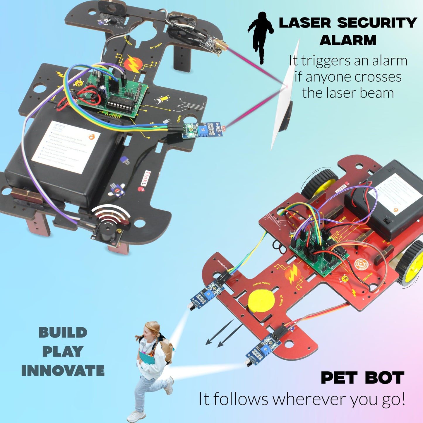 Butterfly Edufields 10in1 STEM Robotics Kit for Kids 8-12-14, Robot Kit for 8-10, Electronics for Kids 8-12, Engineering Kits for Kids Age 8-12, Science Kits for Kids Age 12-14, Circuit Board for Kids