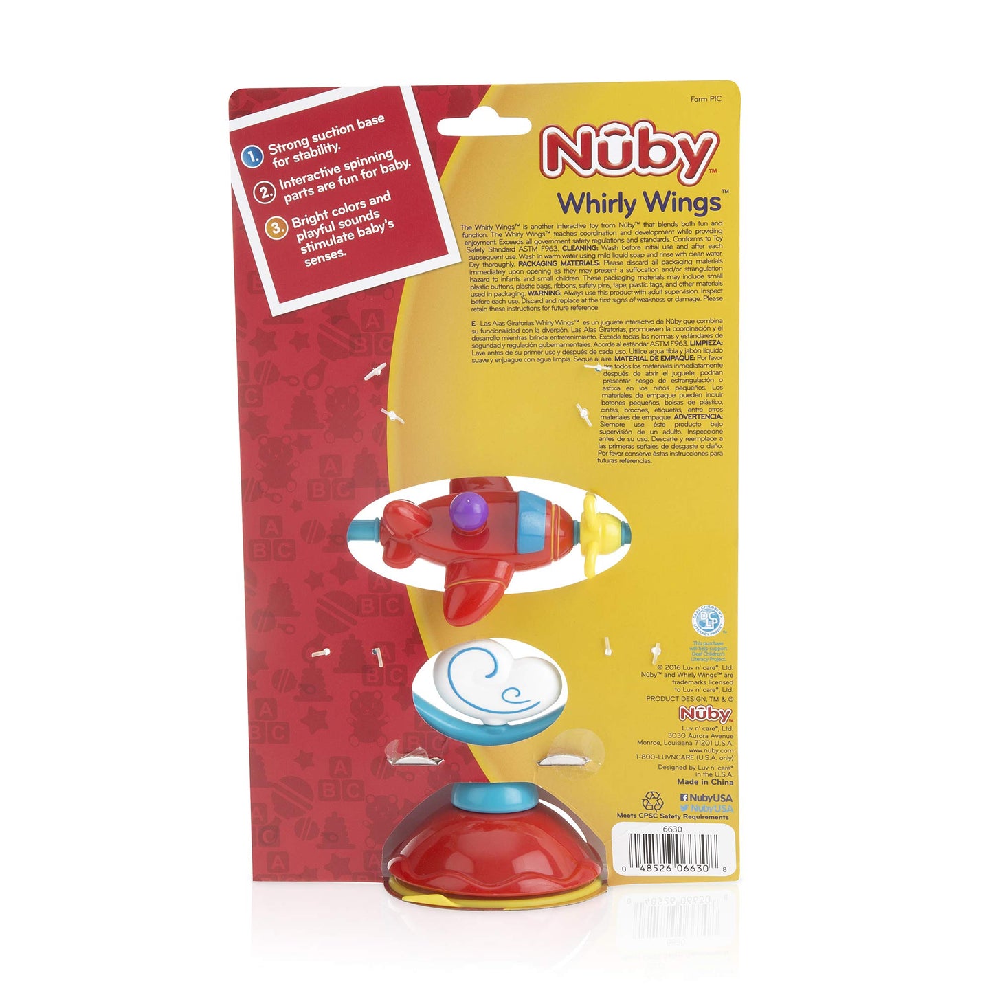 Nuby Silly Spinwheel Toy with Suction Base - Interactive High Chair Toy for Babies and Toddlers - 6+ Months