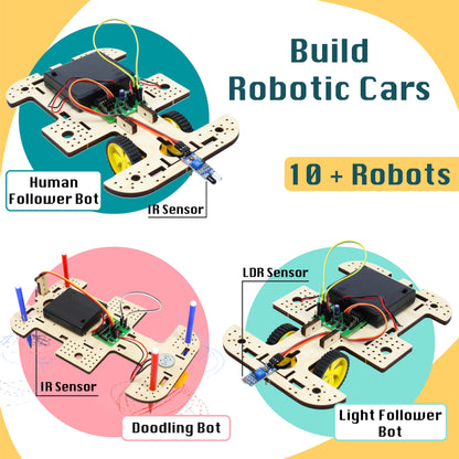 Butterfly Edufields 10in1 STEM Robotics Kit for Kids 8-12-14, Robot Kit for 8-10, Electronics for Kids 8-12, Engineering Kits for Kids Age 8-12, Science Kits for Kids Age 12-14, Circuit Board for Kids