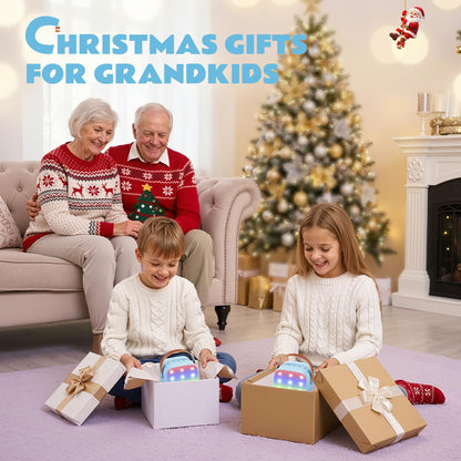 Karaoke Machine for Kids, Portable Mini Speaker with 2 Wireless Microphones, TOP Kids Gifts for Girls Ages 3, 4, 5, 6, 7, 8, 9, 10, 11, 12 +Years Old, 4-12th Christmas Birthday Toy Party (Purple)