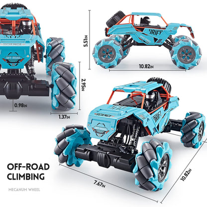 4WD Remote Control Gesture Sensor Car,Hand Controlled RC Stunt Car,Double-Sided Vehicle 360° Rotation with Light and Music Spray, Watch Toy Cars for Boys & Girls Birthday