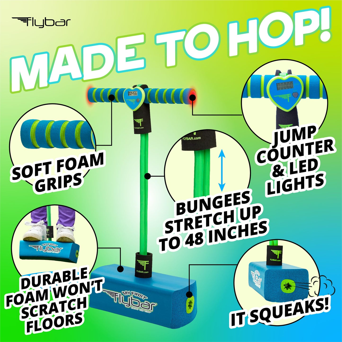 Flybar My First Foam Pogo Jumper for Kids Fun and Safe Pogo Stick for Toddlers