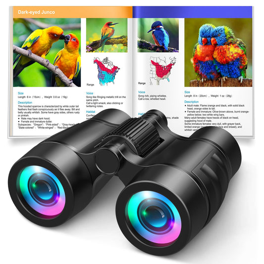 Toys for 3-7 Year Old Girls: LET'S GO! Binoculars for Kids Bird Watching|Hiking|Camping 4 5 6 7 8 Year Old Girl Boy Birthday Gifts Outdoor Learning Toy for Kid Ages 4-6 Toddler Gift Stuffers