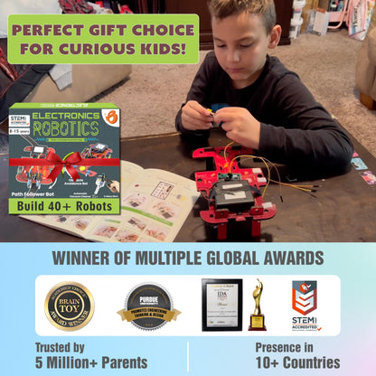 Butterfly Edufields 10in1 STEM Robotics Kit for Kids 8-12-14, Robot Kit for 8-10, Electronics for Kids 8-12, Engineering Kits for Kids Age 8-12, Science Kits for Kids Age 12-14, Circuit Board for Kids