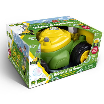 John Deere Bubble Lawn Mower for Toddlers, Bubble Blowing Machines, Indoor and Outdoor Gardening Toy, Birthday, Party Favor for Preschool Girls and Boys, No Batteries Required, 2+