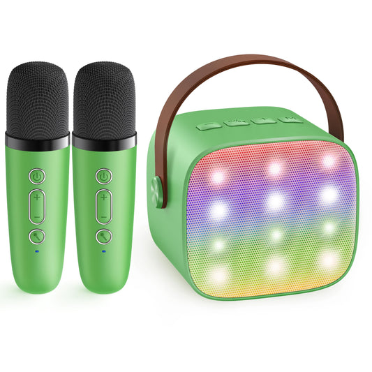 YLL Mini Karaoke Machine with 2 Wireless Microphones, TOP Kids Gifts for Girls Ages 3, 4, 5, 6, 7, 8, 9,10,11,12 +Year Old, 4-12 Years Old Birthday Toy Gift for Girls Boys Party (Purple)