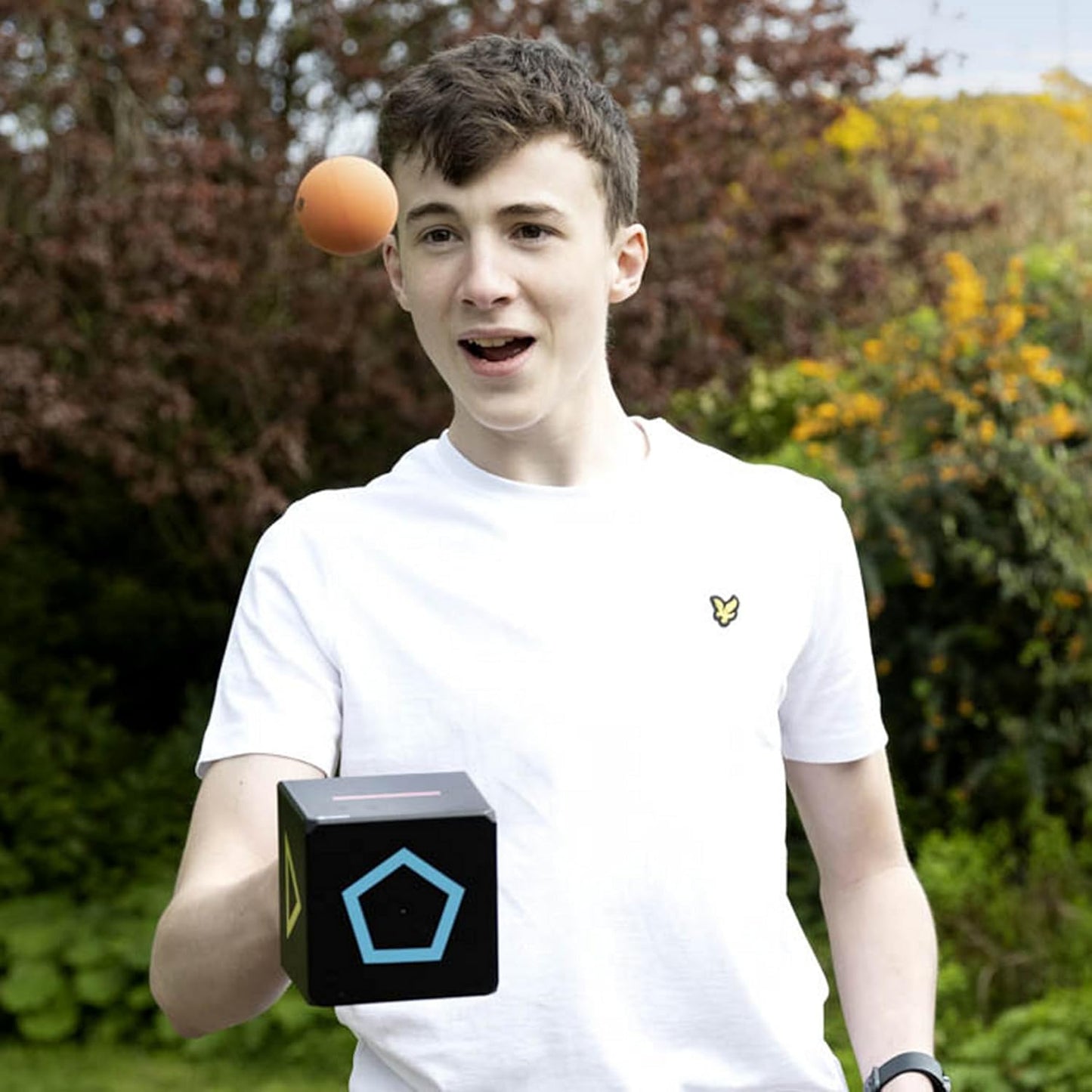 KOMBOID Ball Bouncing Skill Game for Teenagers and Adults. 12+ Years Old. Cube X 1, Single Cube, 2 Balls.
