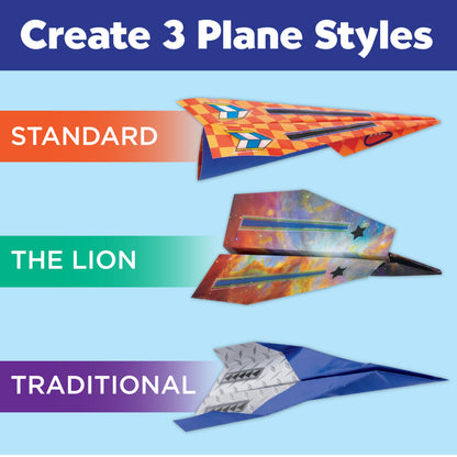 Creativity for Kids Paper Airplane Squadron - Create 20 Paper Airplanes, Crafts for Boys and Girls, Stocking Stuffers and Gift for Boys, Kids Activities for Ages 6-8+