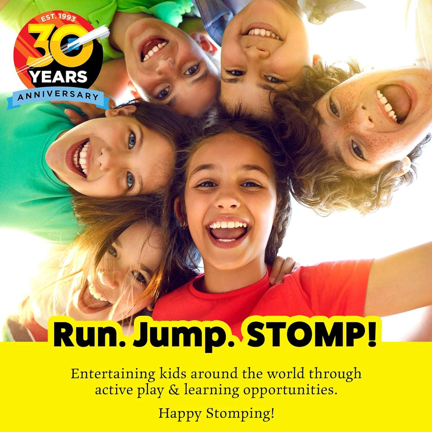 Stomp Rocket Jr Multi-Color Rocket Launcher for Kids, 8 Rockets - Fun Outdoor Kids Gifts for Boys & Girls - STEM Toy Foam Blaster Set Soars Up to 100 Feet - Ages 3 & Up