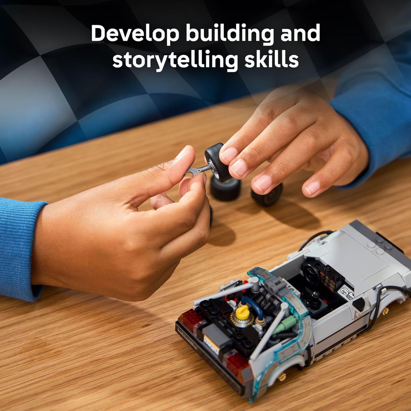 LEGO Speed Champions Time Machine from Back to The Future Building Toy for Kids - Pretend Play & Display Car Toy W/2 Build Modes for Boys & Girls, Ages 9+ - Gift Ideas for Birthdays & Fans - 77256