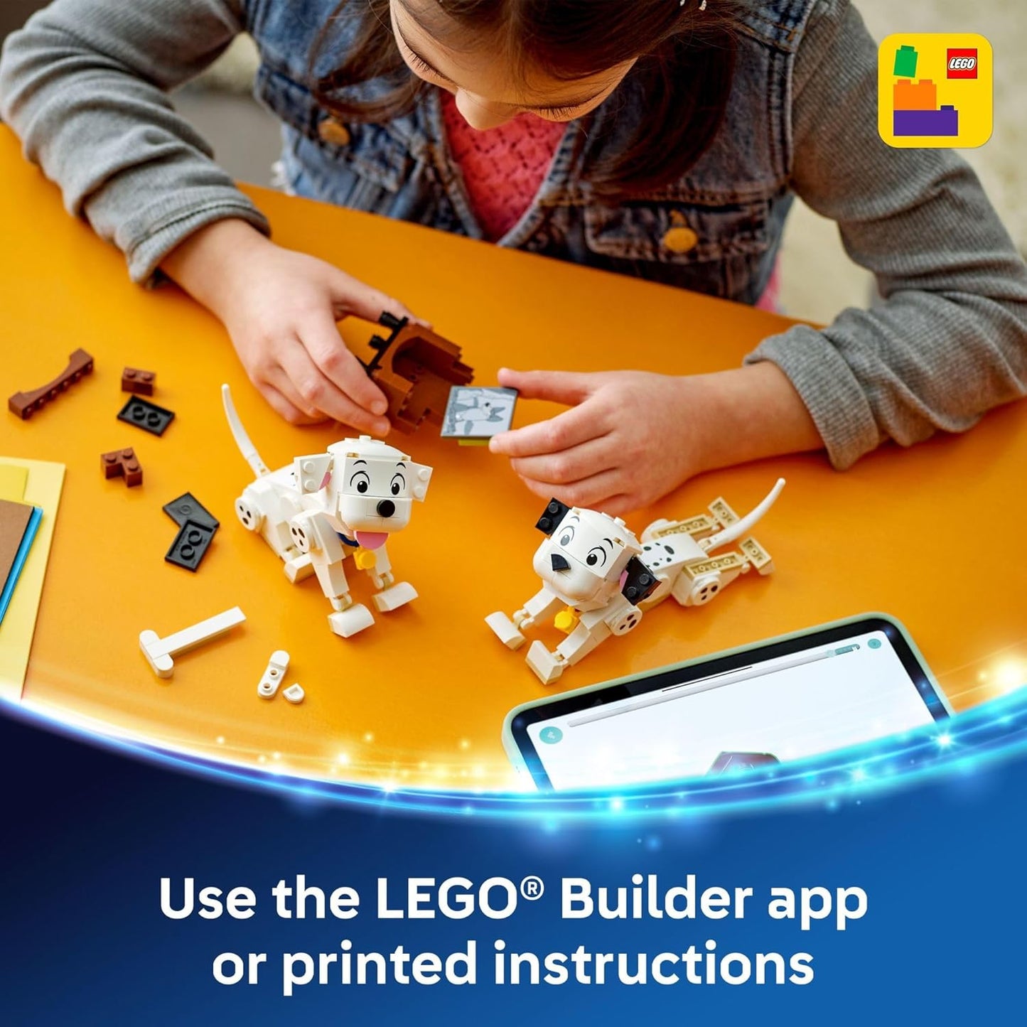 LEGO Disney Lucky & Penny 101 Dalmatians Puppies Building Toys - Pretend Play Set for Girls & Boys, Ages 6+ - Learning and Educational Toy - Gift for Christmas - 43271