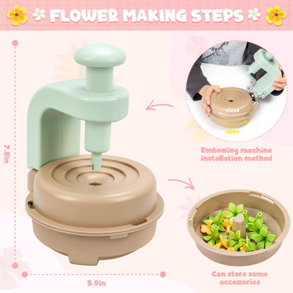 Fabric Flower Bouquets Toys, DIY Craft Kits Toys for Kids - Flower Market Toy, Build Your Flower Bouquet, Arts & Crafts for 4 5 6 7 8 Year Toddler Girl, Educational Activity Preschool B-Day Gifts