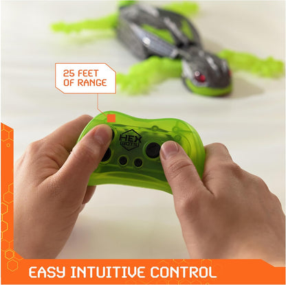 HEX BOTS Wall Crawler Gecko, Rechargeable Remote Control Robot Kids Toys, Climbs up Walls for Prank Toys & Games, RC Robot Toys for Boys & Girls Ages 4 & Up