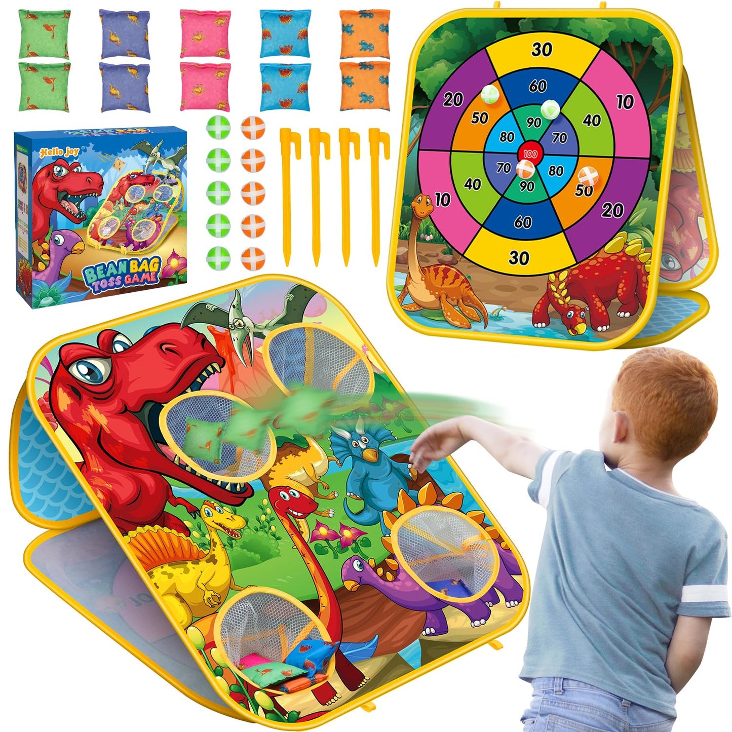 Bean Bag Toss Game for Kids - Cornhole Board Outdoor Toys for Toddlers -Party Activities Carnival Outside Yard Backyard Beach Lawn Games Toy for Kid Boys Girls Age 3 4 5 6 7 8 Year Old Birthday Gifts
